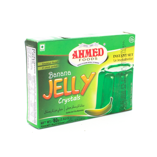 Banana Jelly Crystals Ahmed Foods 80g Farmah's Indien Supermarkt